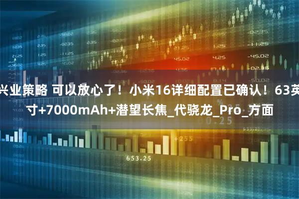 兴业策略 可以放心了！小米16详细配置已确认！63英寸+7000mAh+潜望长焦_代骁龙_Pro_方面