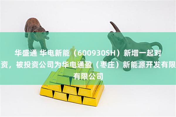 华盛通 华电新能（600930SH）新增一起对外投资，被投资公司为华电通盈（枣庄）新能源开发有限公司
